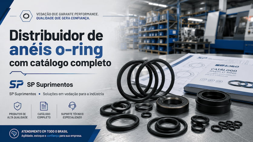 Distribuidor de anéis o-ring com catálogo completo: SP Suprimentos